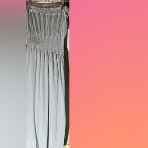 Tube top striped summer dress